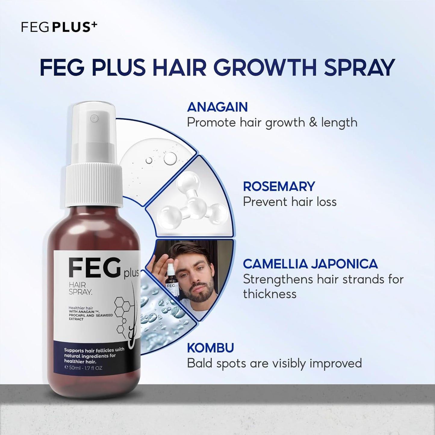 FEG PLUS Organic Hair Growth Treatment Oil 50ml