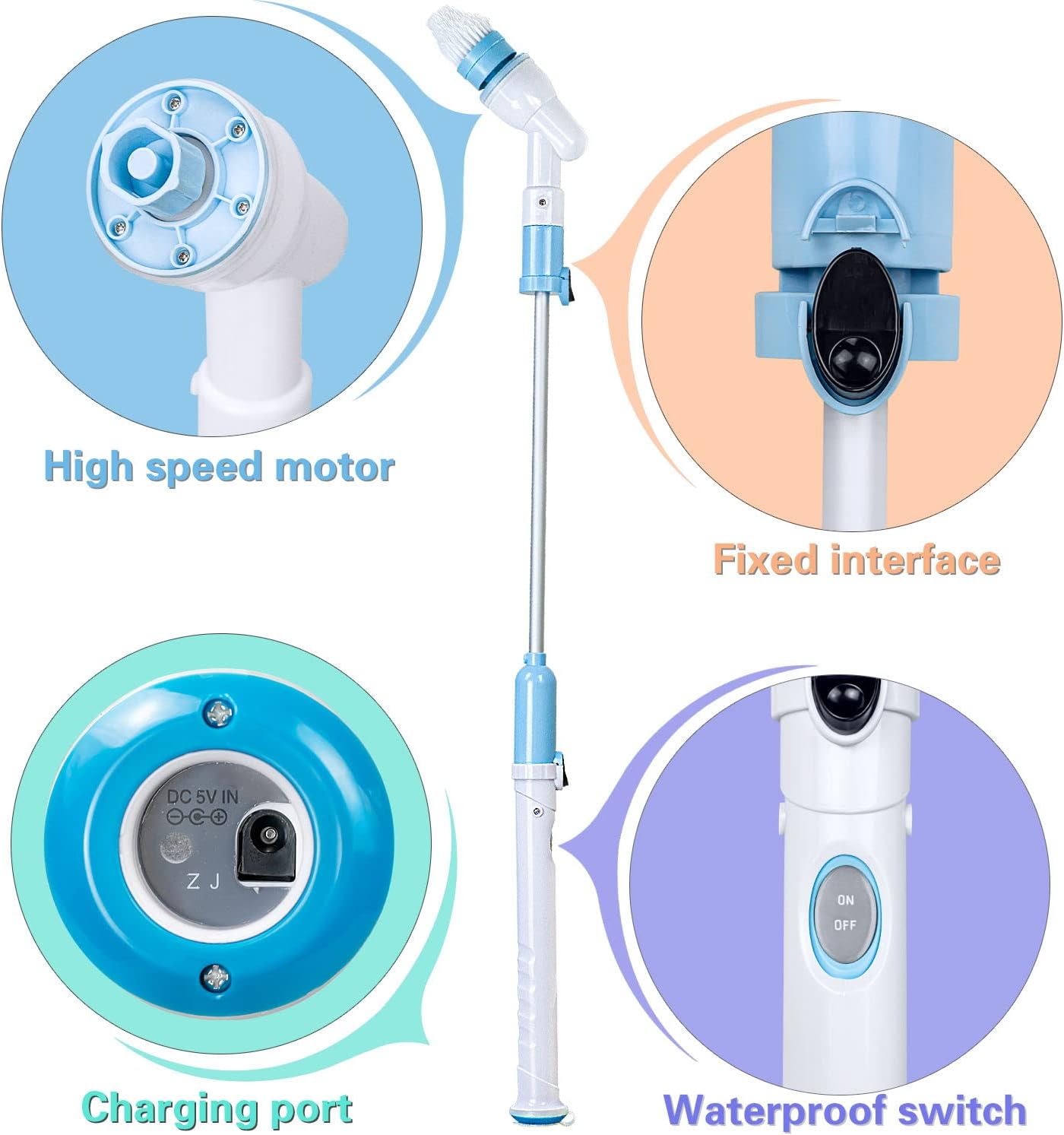 3 in 1 Electric Spin Scrubber Machine