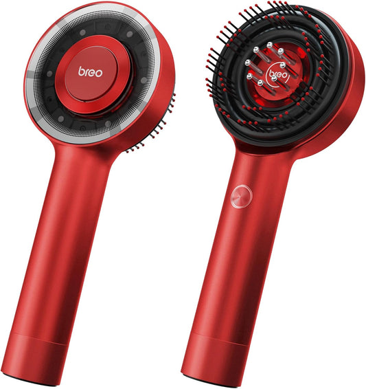 Forubar Scalp Rosemary Oil Massaging Brush - Red Light Therapy for Hair IPX7 Waterproof, Portable Oil Applicator