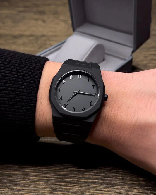 Stylish Luxurious Black Arabic Numeral Watch